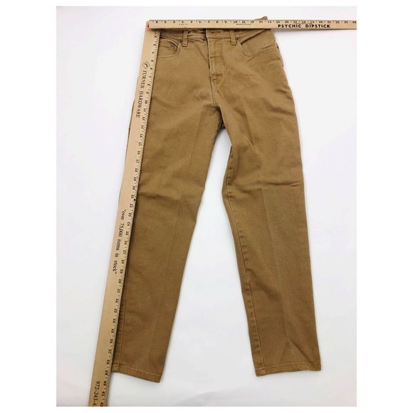 Bill Blass Women's Size 6 Stretch Denim Straight Legs Camel Tan 5 Pocket Jeans - Picture 2 of 7